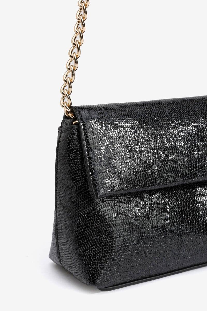 Cortefiel Bolso De Fiesta Efecto Piel Charol