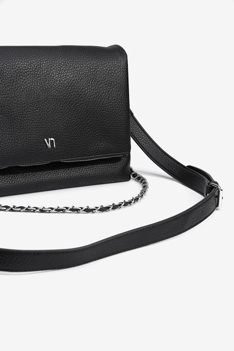 Cortefiel Bolso De Hombro Efecto Piel Con Solapa