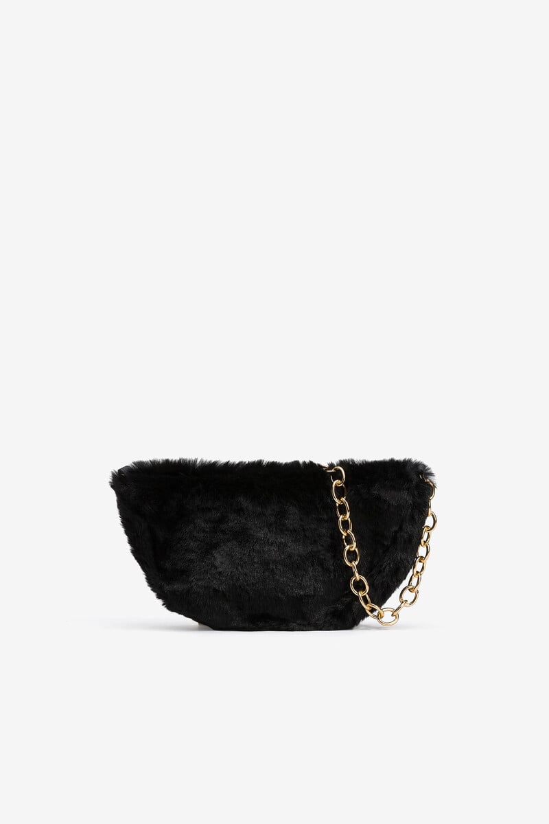 Cortefiel Bolso de Hombro Faux Fur