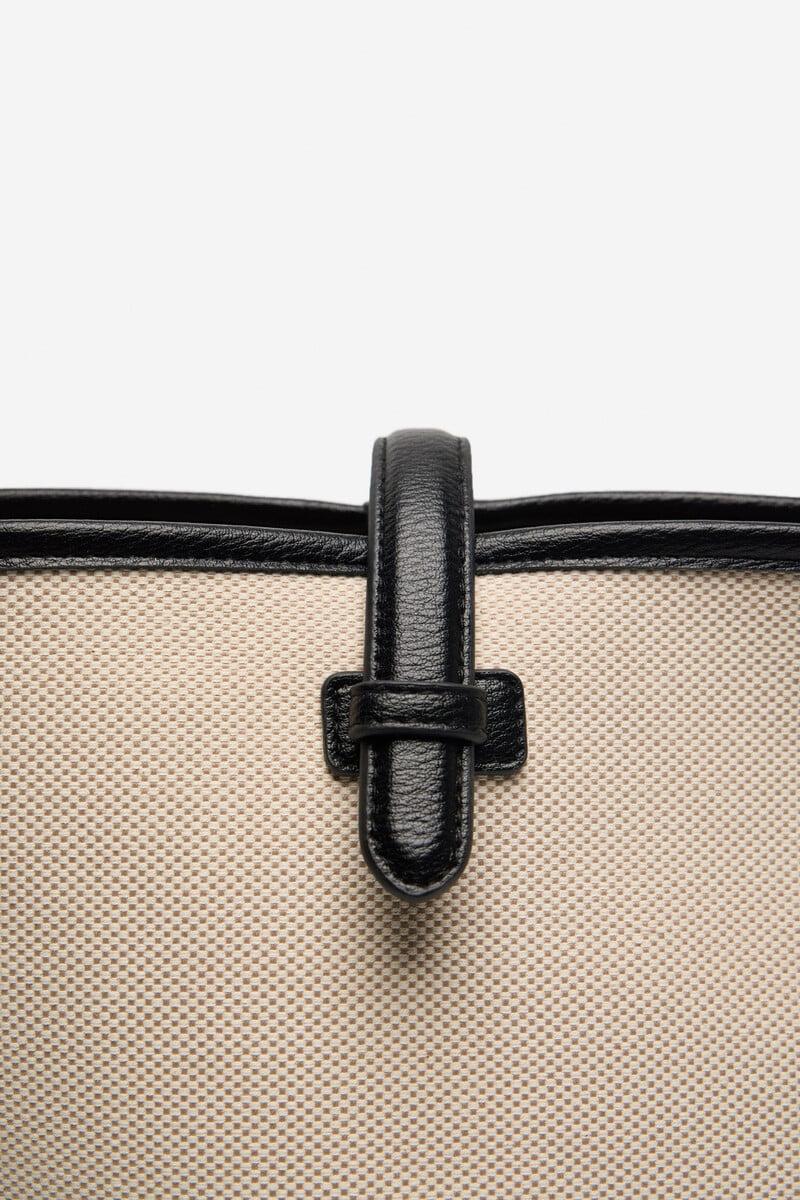Cortefiel Bolso Maxi Bucket Canvas