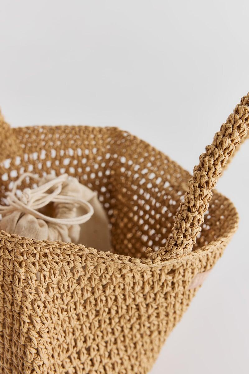 Cortefiel Bolso Mini De Rafia