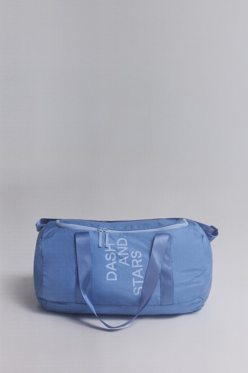 Cortefiel Bolso Multiuso Plegable Naylon Azul