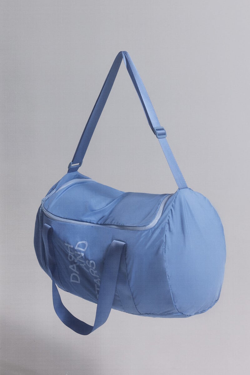 Cortefiel Bolso Multiuso Plegable Naylon Azul