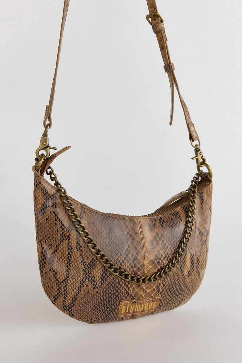 Cortefiel Bolso serpiente tachuelas