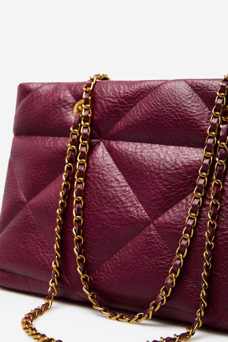 Cortefiel Bolso Shopper Acolchado Cadenas