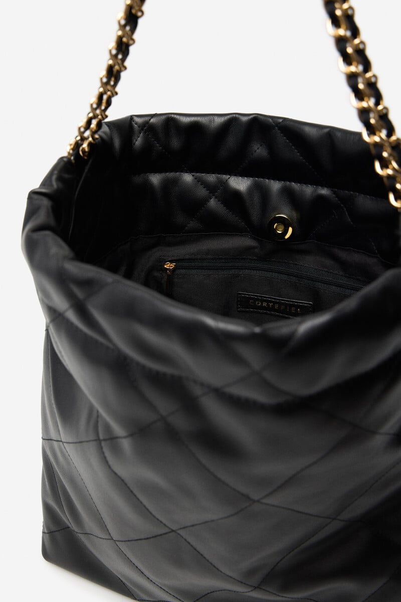 Cortefiel Bolso Shopper Acolchado Cadenas