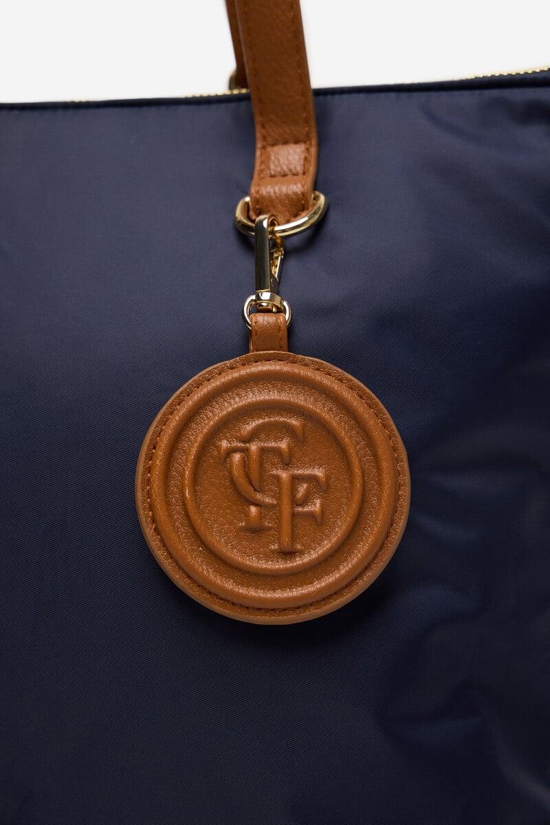 Cortefiel Bolso Shopper Nylon Llavero Logo