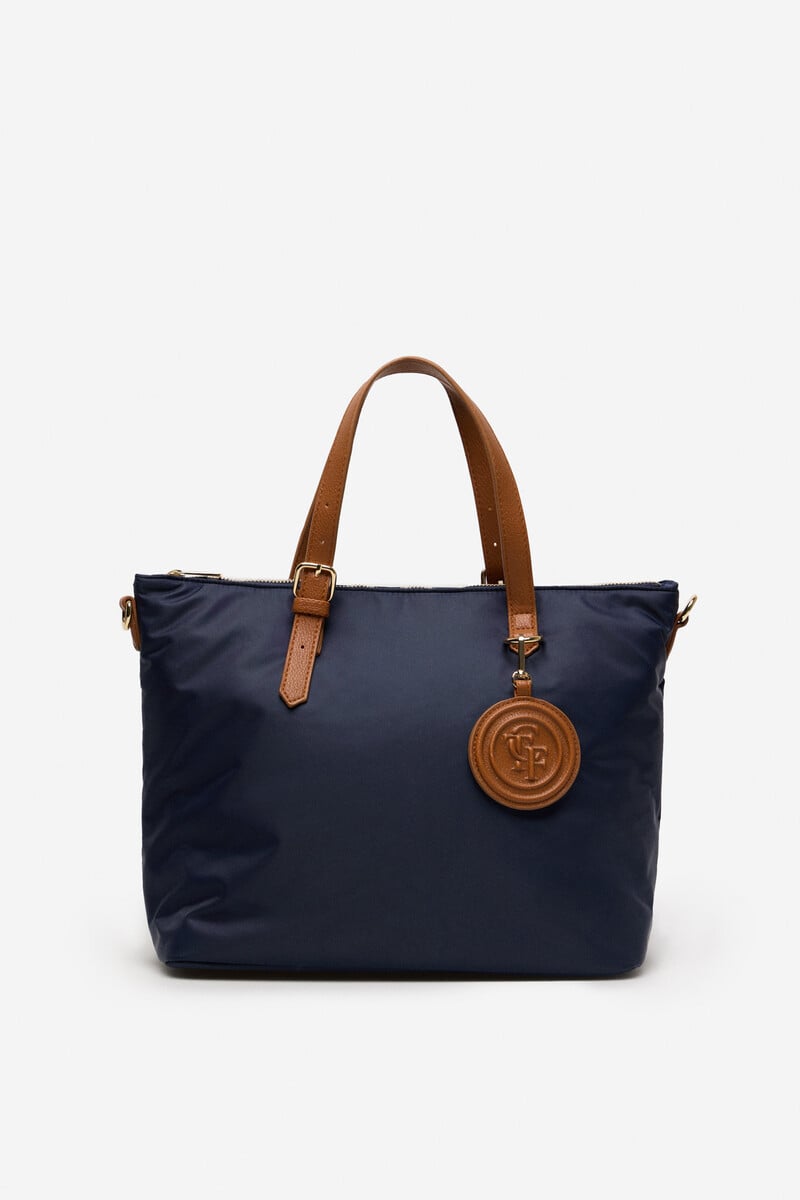Cortefiel Bolso shopper nylon llavero logo