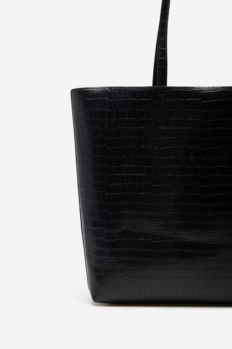 Cortefiel Bolso Shopper Textura Animal