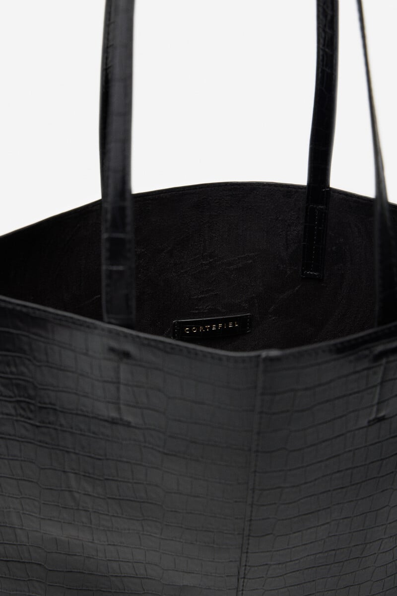 Cortefiel Bolso Shopper Textura Animal