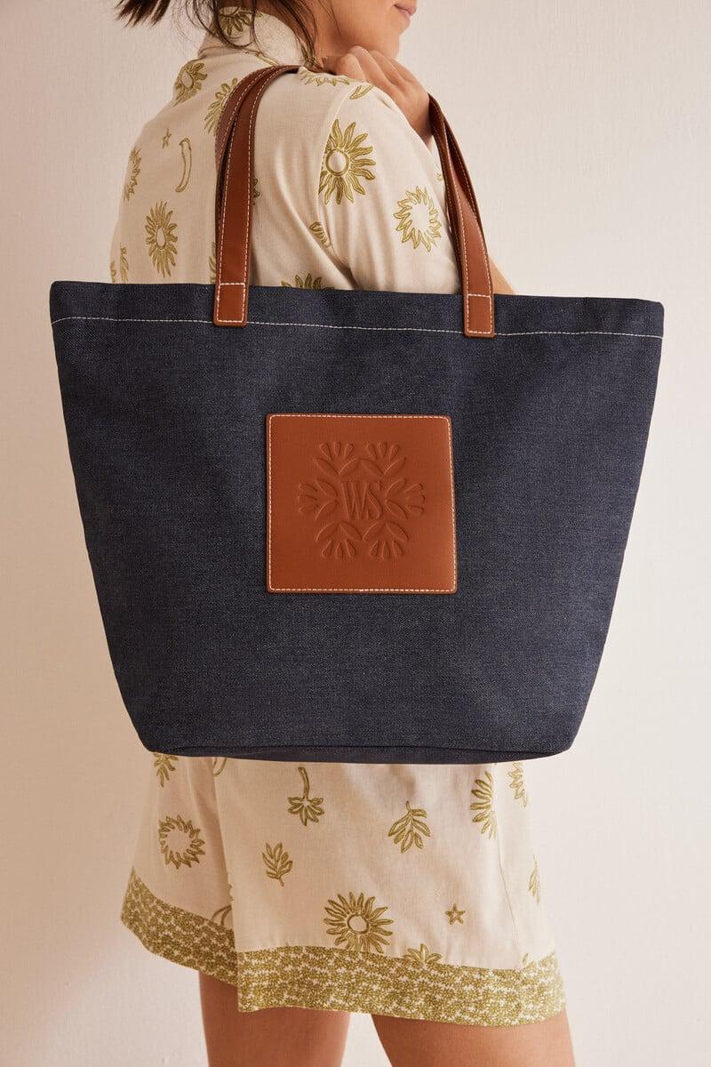 Cortefiel Bolso tote denim