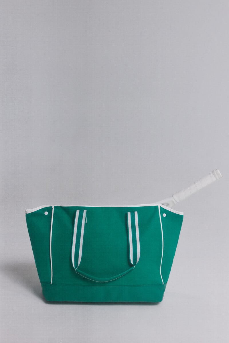Cortefiel Bolso Tote Pádel Verde