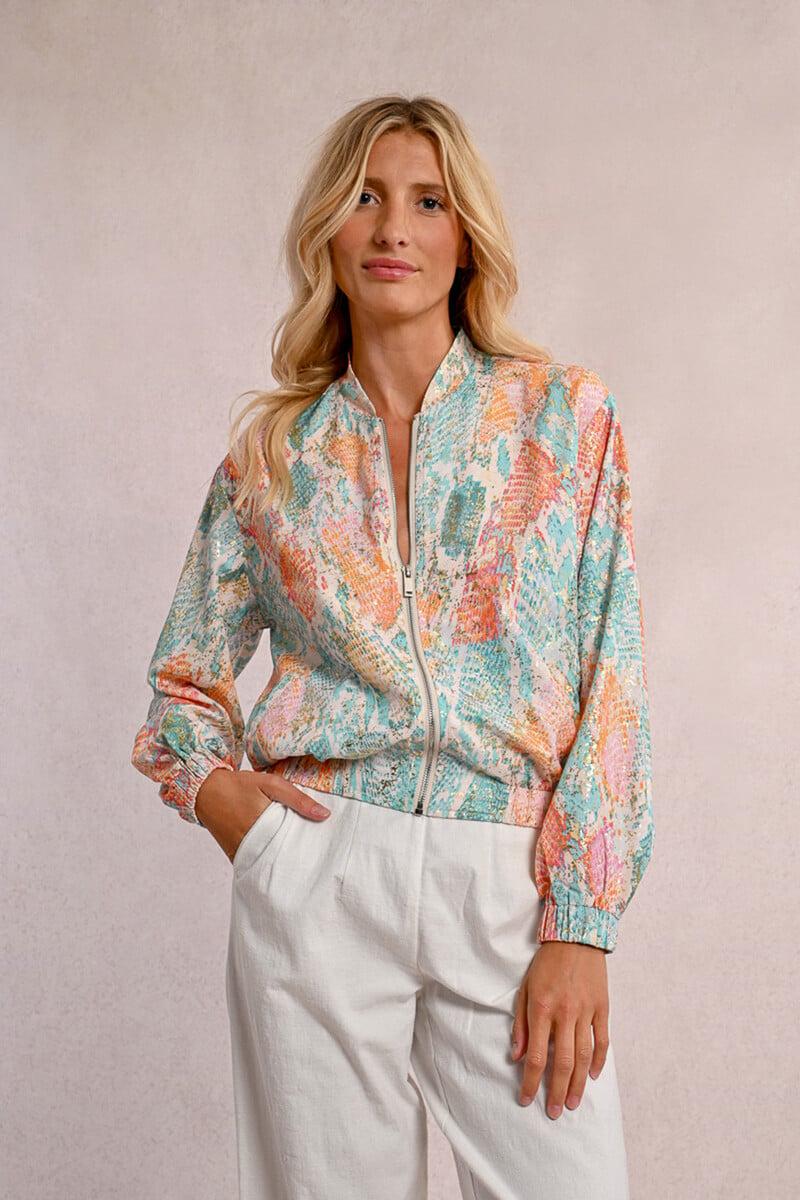 Cortefiel Bomber de manga larga con estampado