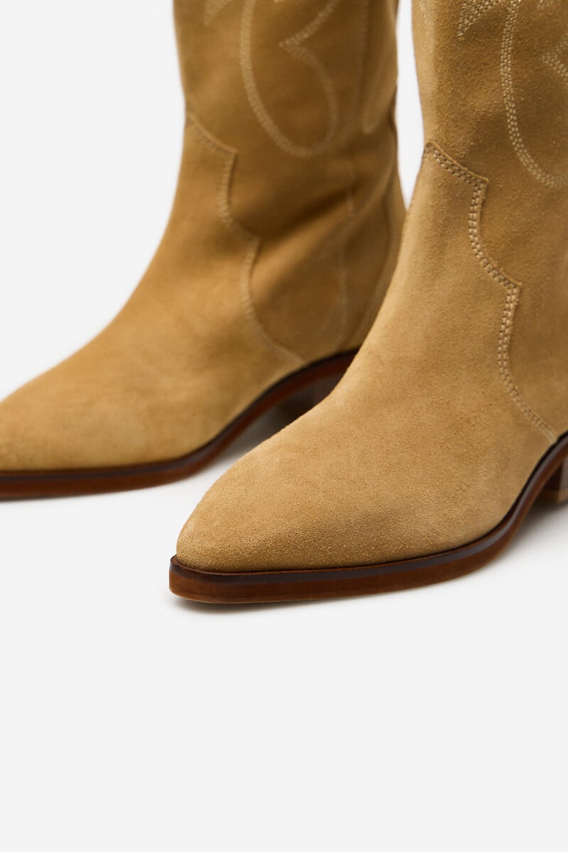 Cortefiel Bota Cowboy Serraje