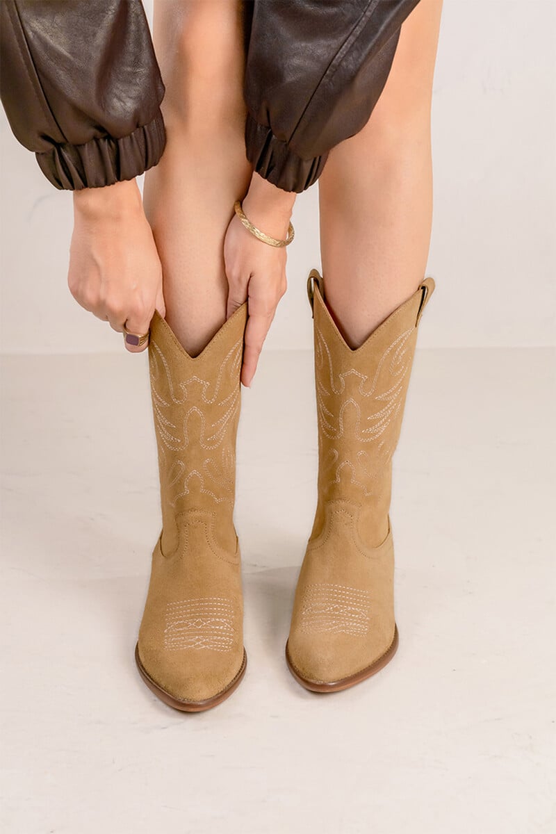 Cortefiel Botas cowboy de piel Jandra