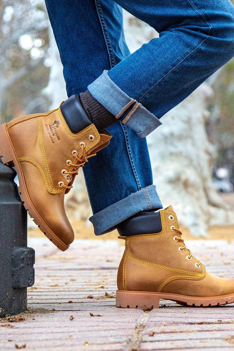 Cortefiel Botas de piel con forro interior de piel