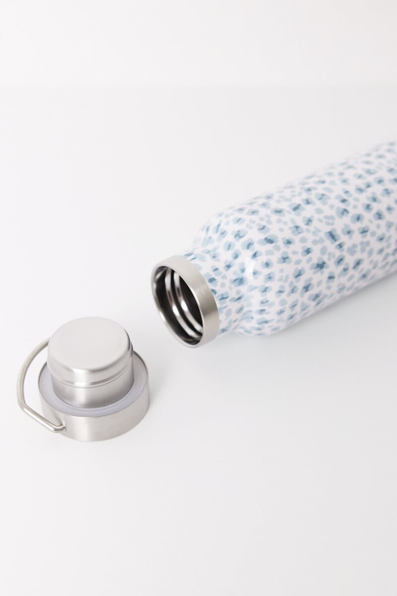 Cortefiel Botella Acero Inoxidable Estampada