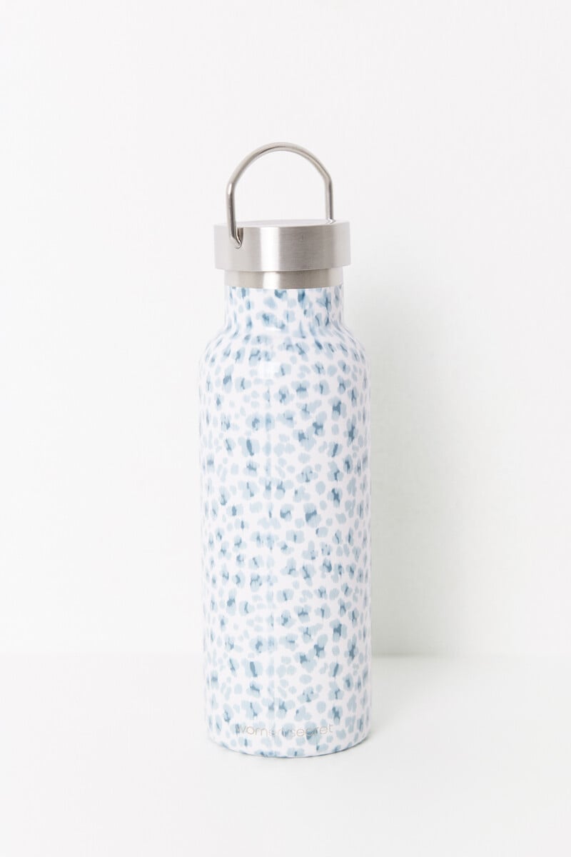 Cortefiel Botella Acero Inoxidable Estampada