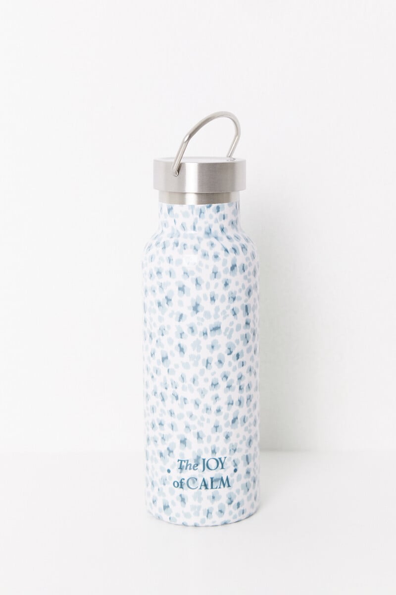 Cortefiel Botella acero inoxidable estampada