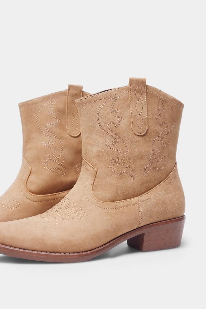 Cortefiel Botín Cowboy Bordados