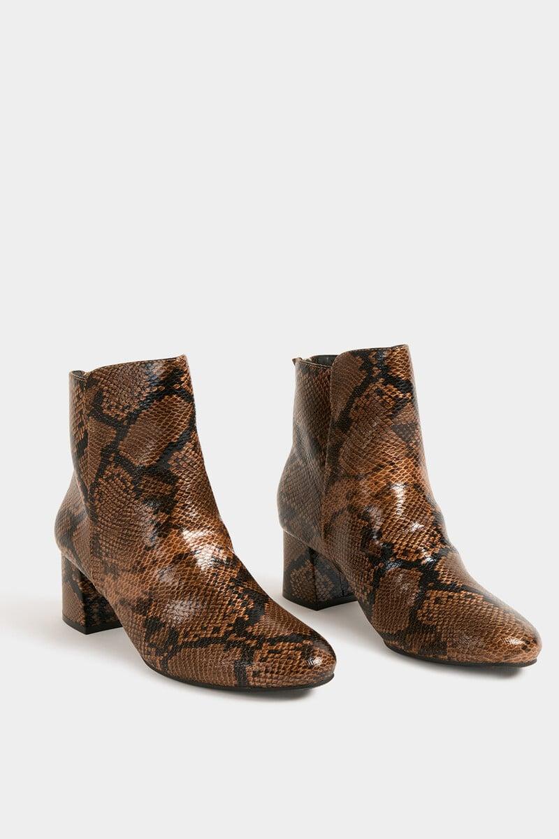 Cortefiel Botines De Pitón Y Tacones