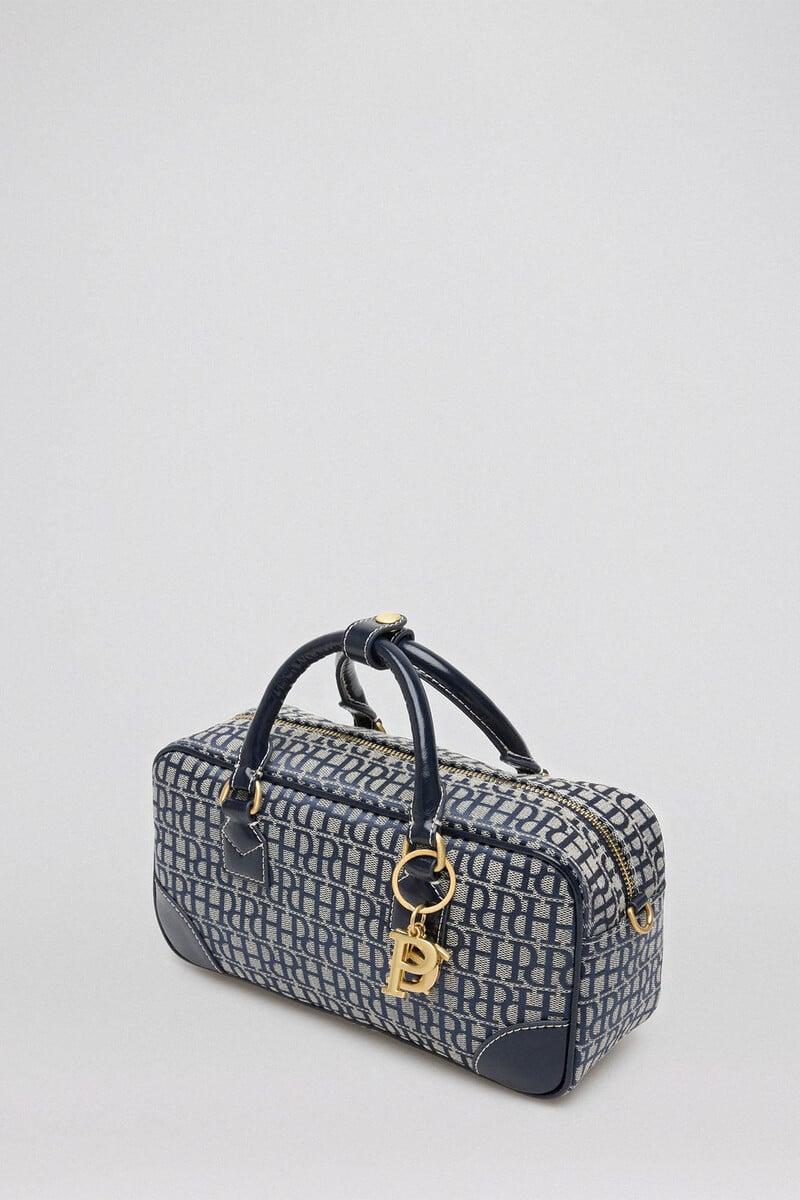 Cortefiel Bowling jacquard logo bag