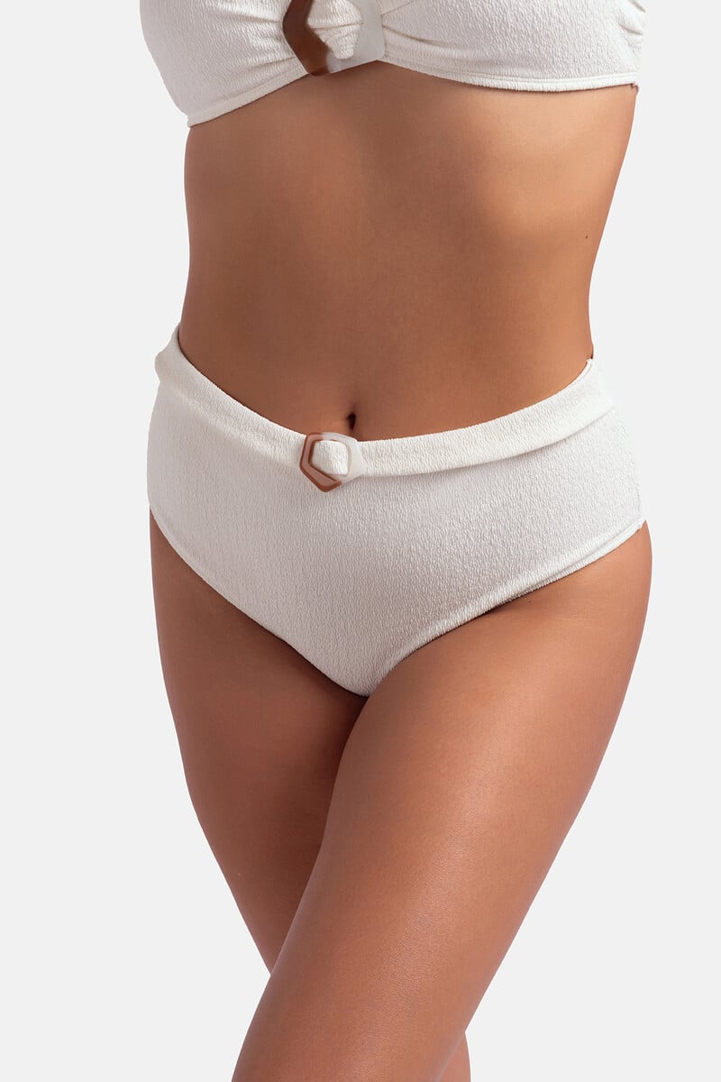 Cortefiel Braga Alta De Bikini Blanca
