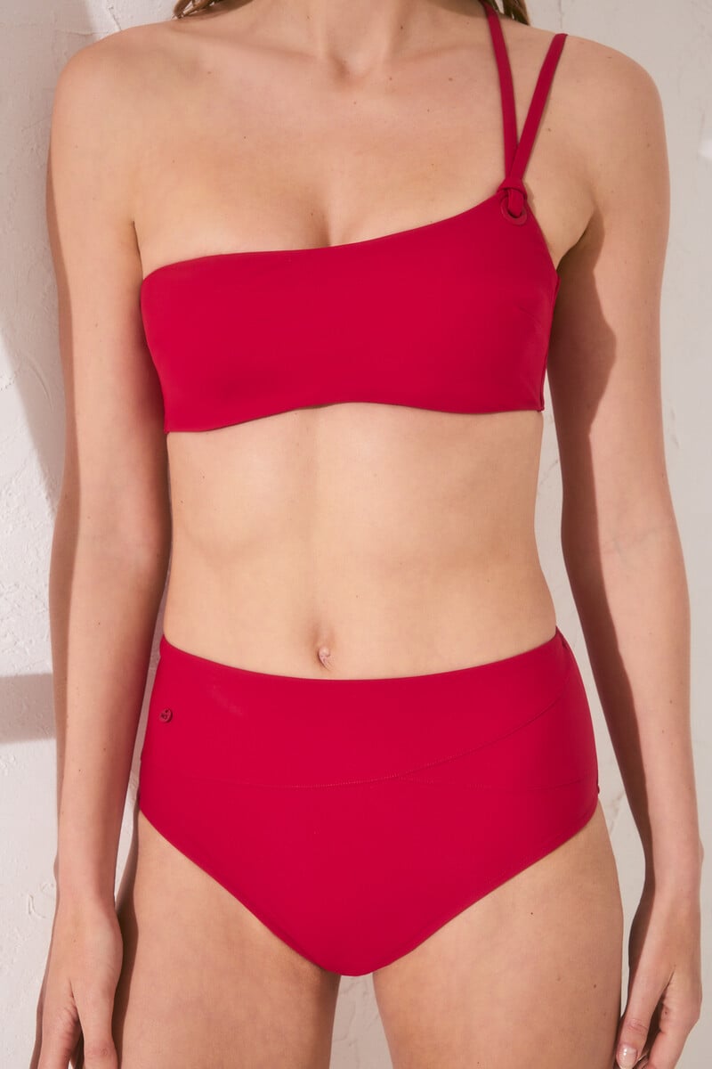 Cortefiel Braga Bikini Alta Moldeadora Rojo