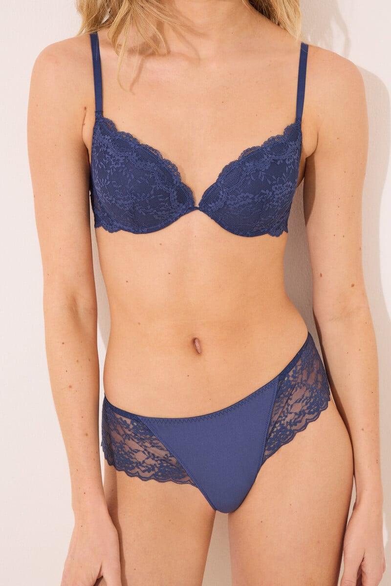 Cortefiel Braga Brasileña Ancha Azul