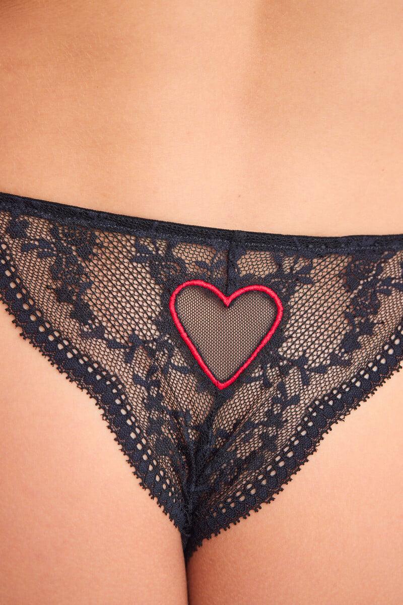 Cortefiel Braga Brasileña Encaje Negro