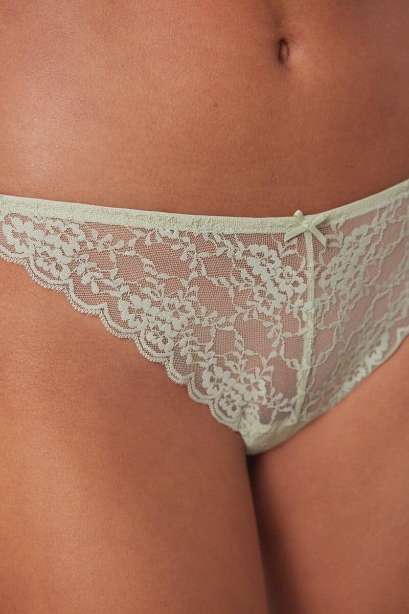 Cortefiel Braga Brasileña Encaje Verde