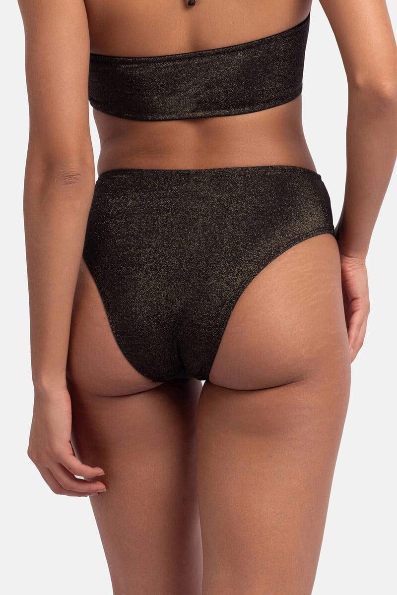 Cortefiel Braga De Bikini Brasileña Lúrex Negro