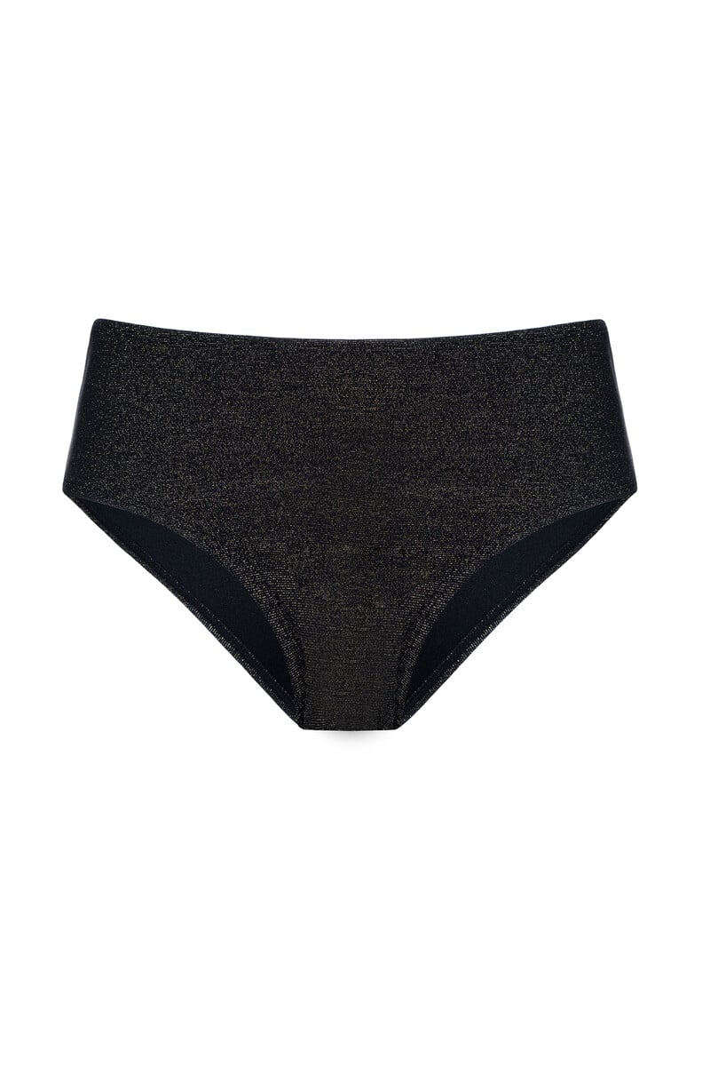 Cortefiel Braga De Bikini Brasileña Lúrex Negro