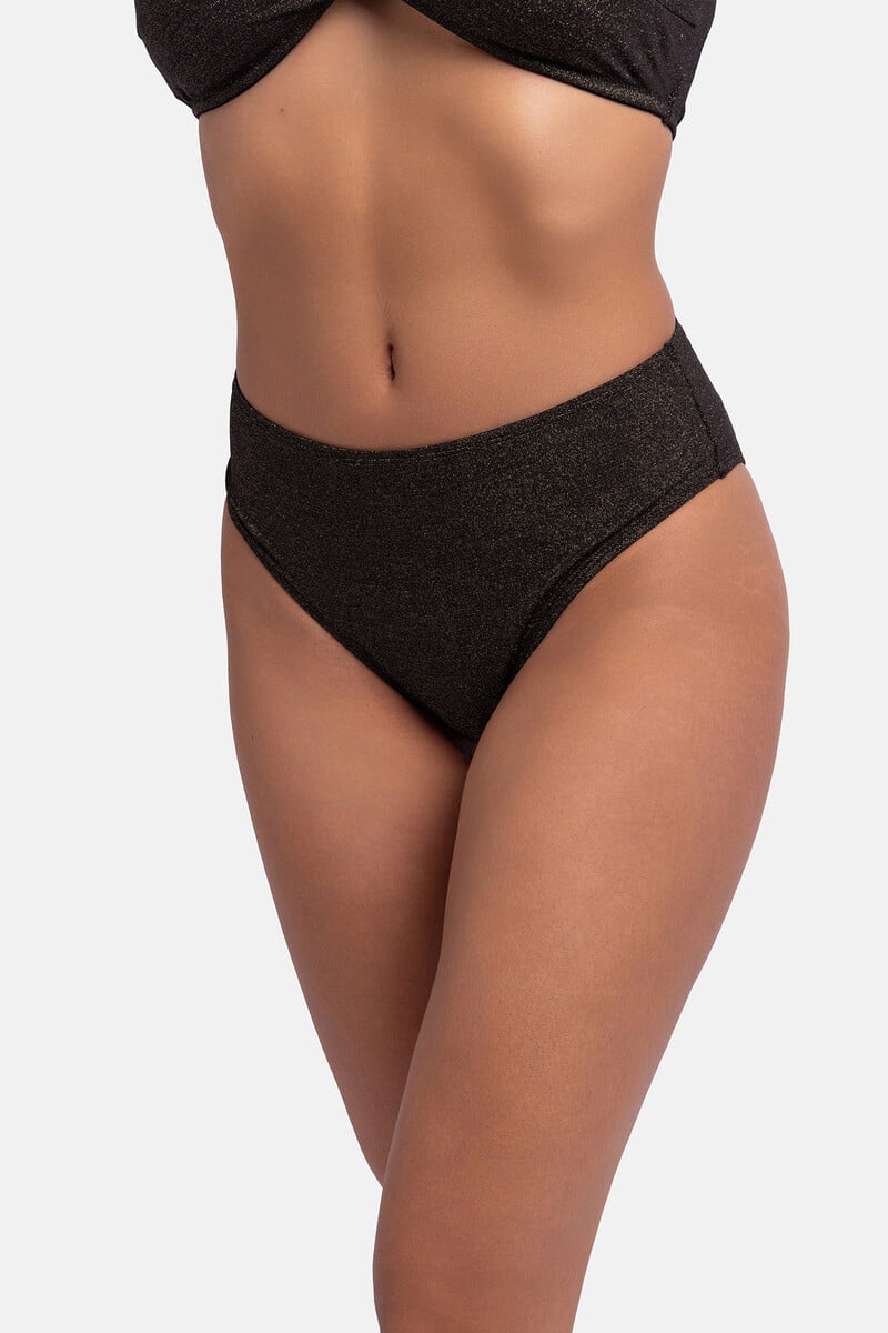 Cortefiel Braga de bikini brasileña lúrex negro