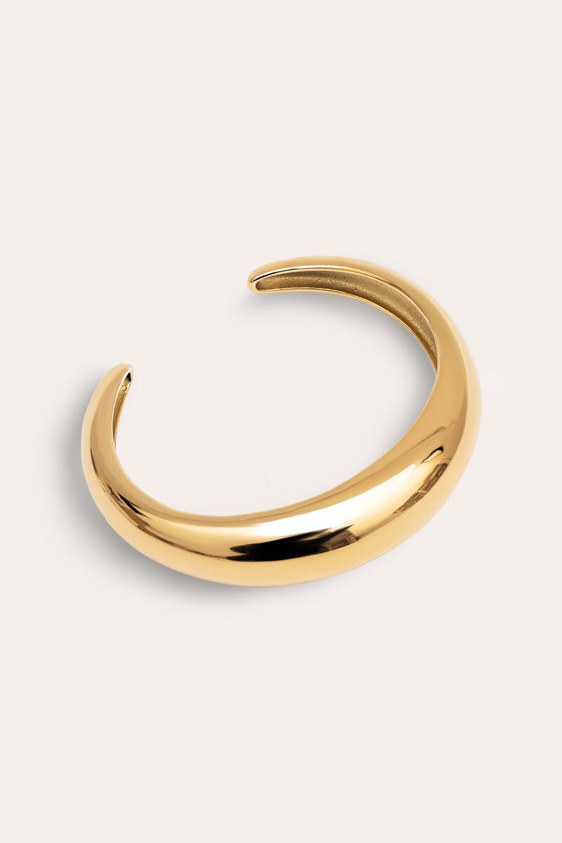 Cortefiel Brazalete Moon Acero Baño Oro