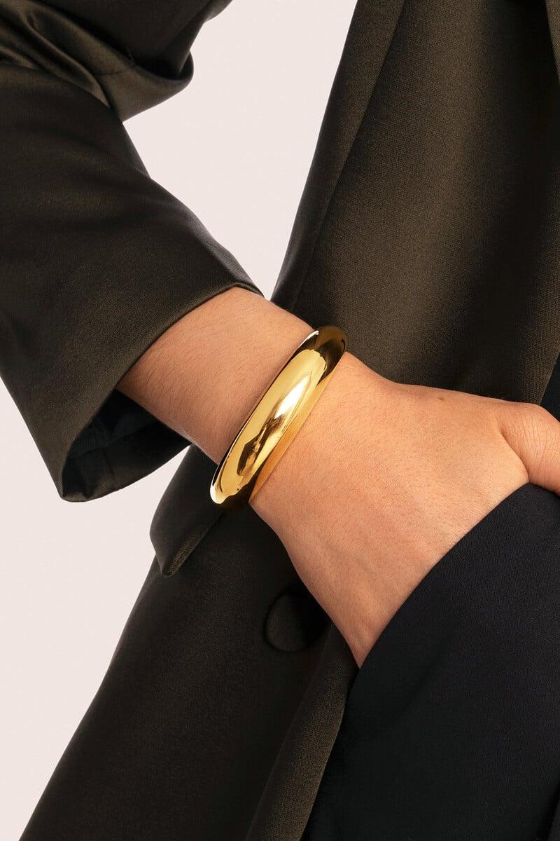 Cortefiel Brazalete Moon Acero Baño Oro