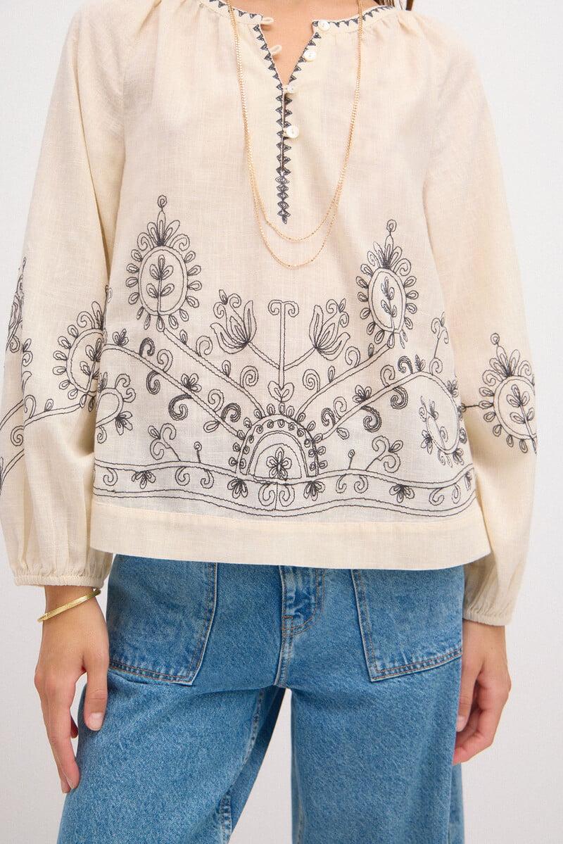 Cortefiel Camila. Blusa Bordada