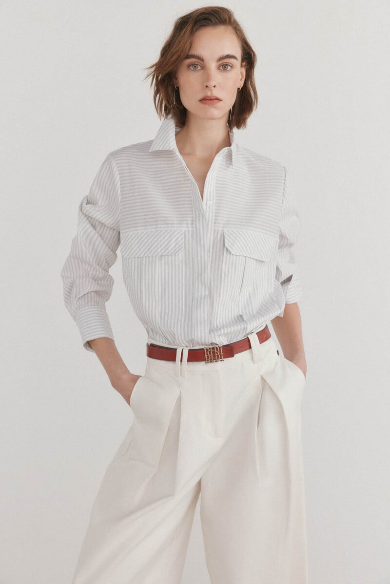 Cortefiel Camisa algodón crop