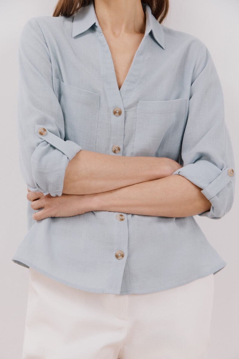 Cortefiel Camisa Algodón Estampada