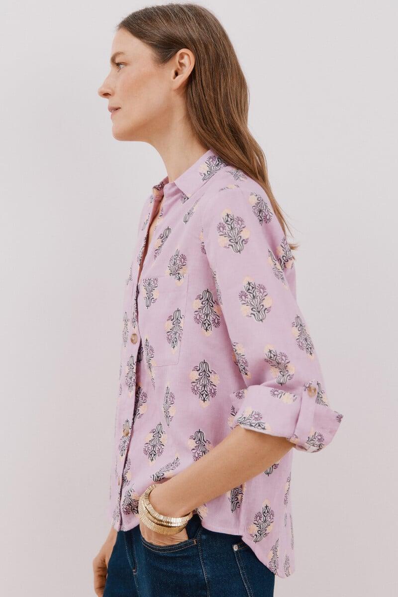 Cortefiel Camisa Algodón Estampada