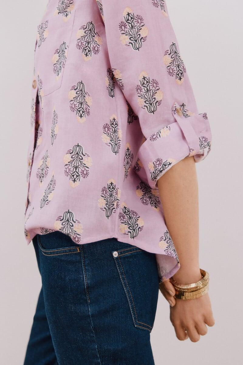 Cortefiel Camisa Algodón Estampada