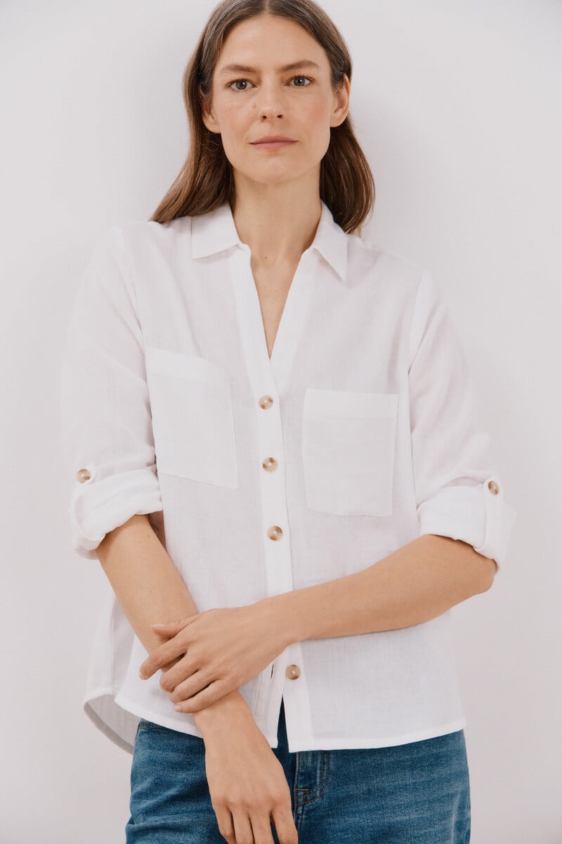 Cortefiel Camisa algodón estampada