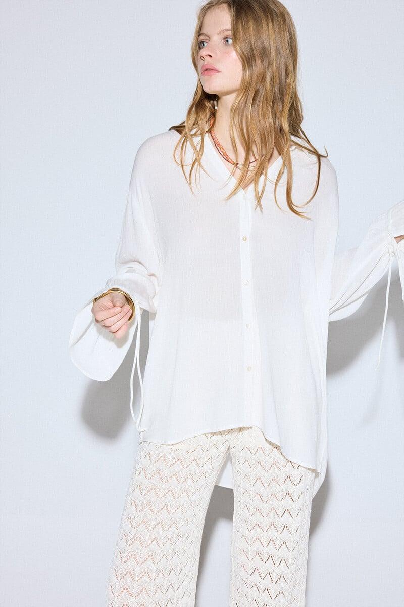 Cortefiel Camisa blanca fluida