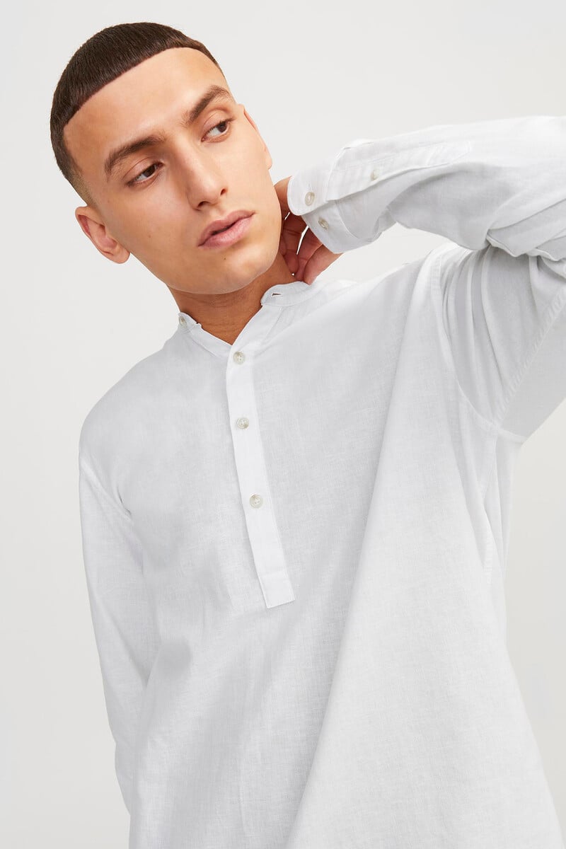 Cortefiel Camisa Con Cuello Mao