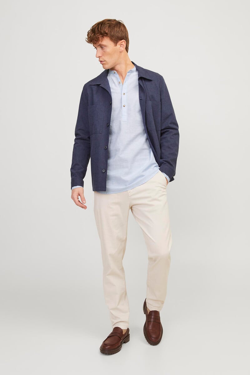 Cortefiel Camisa Con Cuello Mao