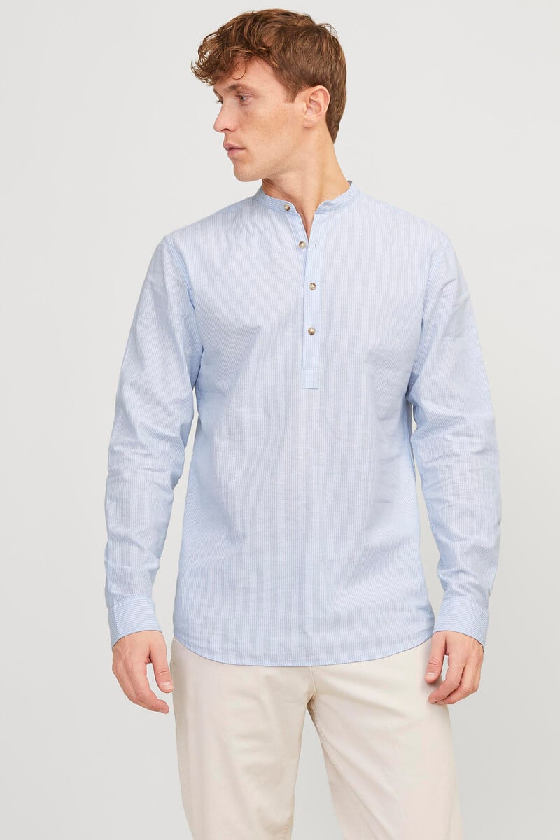 Cortefiel Camisa con cuello mao