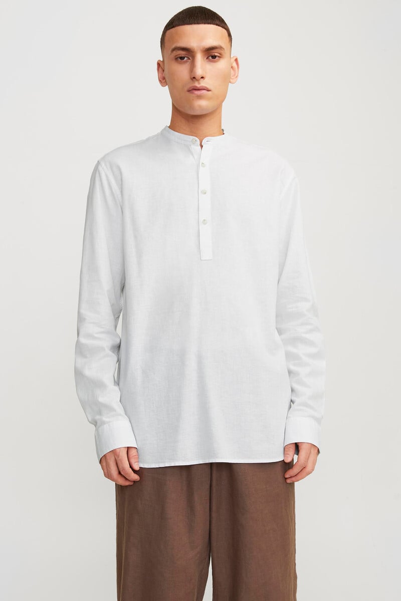 Cortefiel Camisa con cuello mao