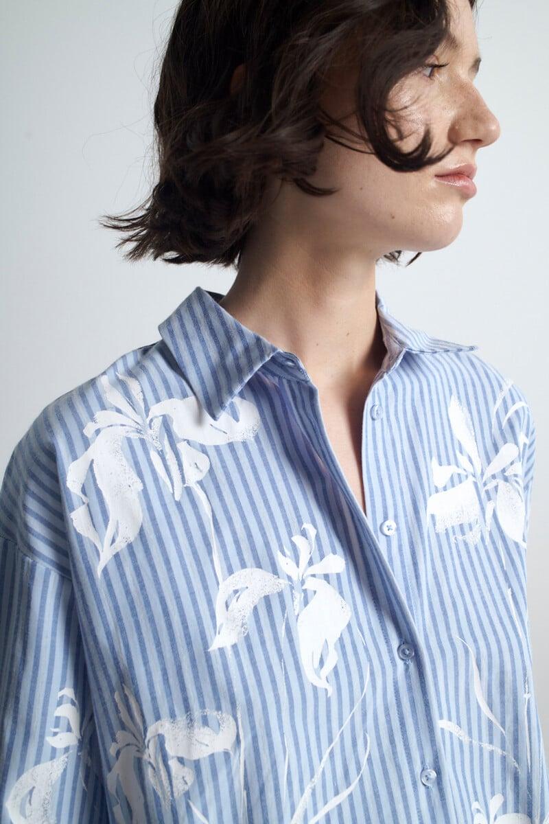 Cortefiel Camisa Corta Estampada