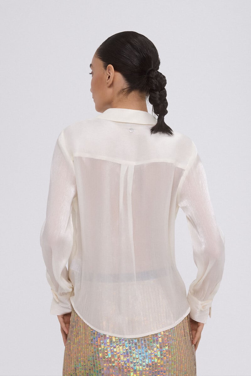 Cortefiel Camisa Cruzada Fluida Estampado Fantasía