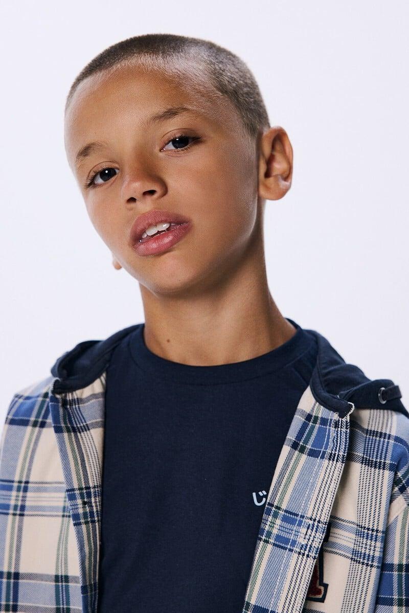 Cortefiel Camisa Cuadros Capucha Niño